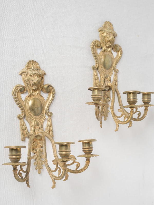 Antique Bronze Candle Sconces