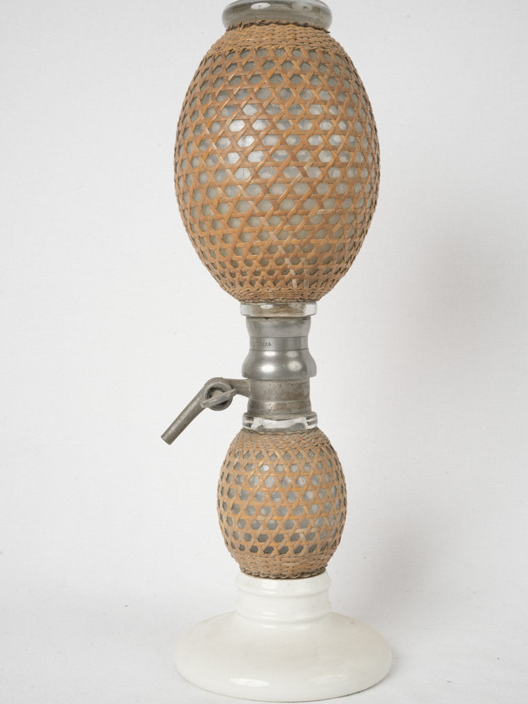 Intricately Woven Cane Siphon Cover