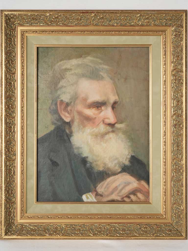 Antique bearded man portrait painting