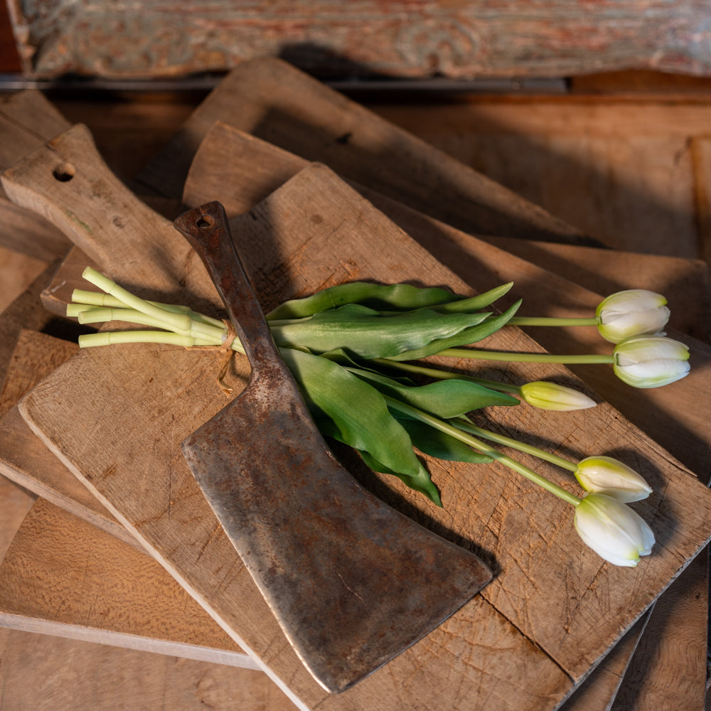 Elegant, vintage, French wood cheese cutting board