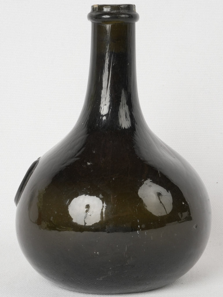 Elegant blown glass wine bottle