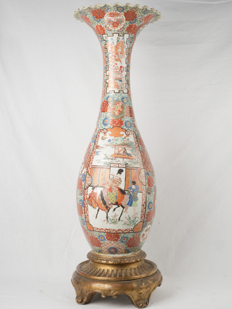 Opulent gilded Imari vases