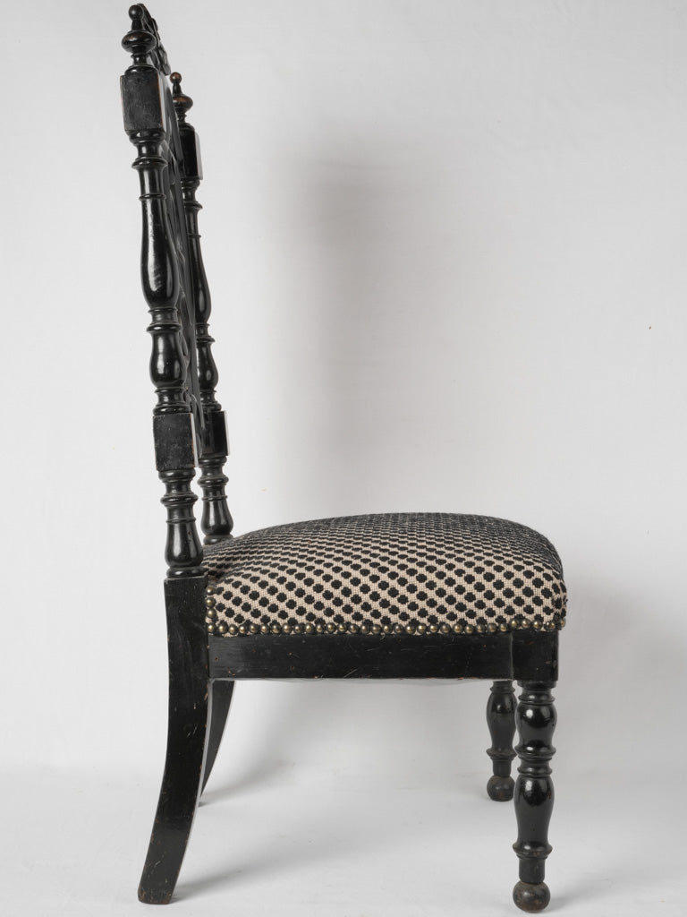 Refined 19th-century armless chair