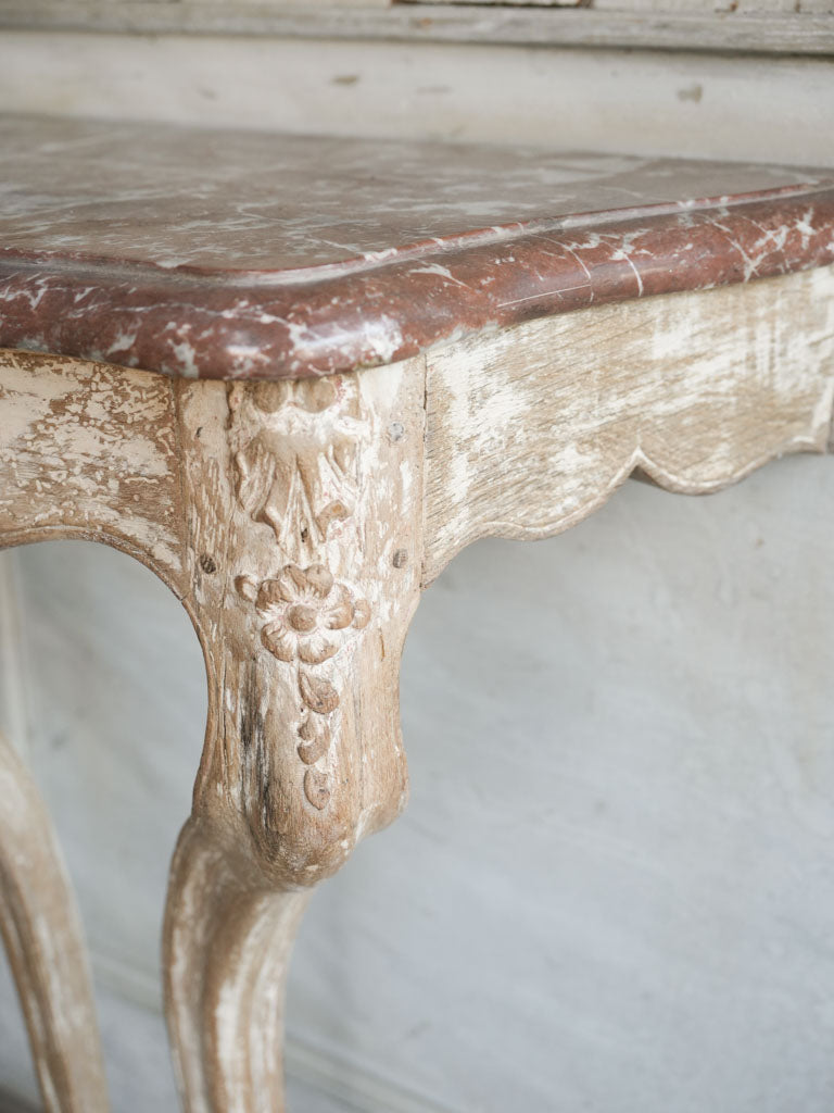 Charming patina-finished accent console