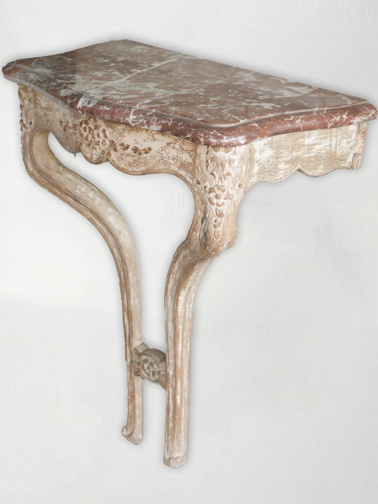 Antique French console with marble top