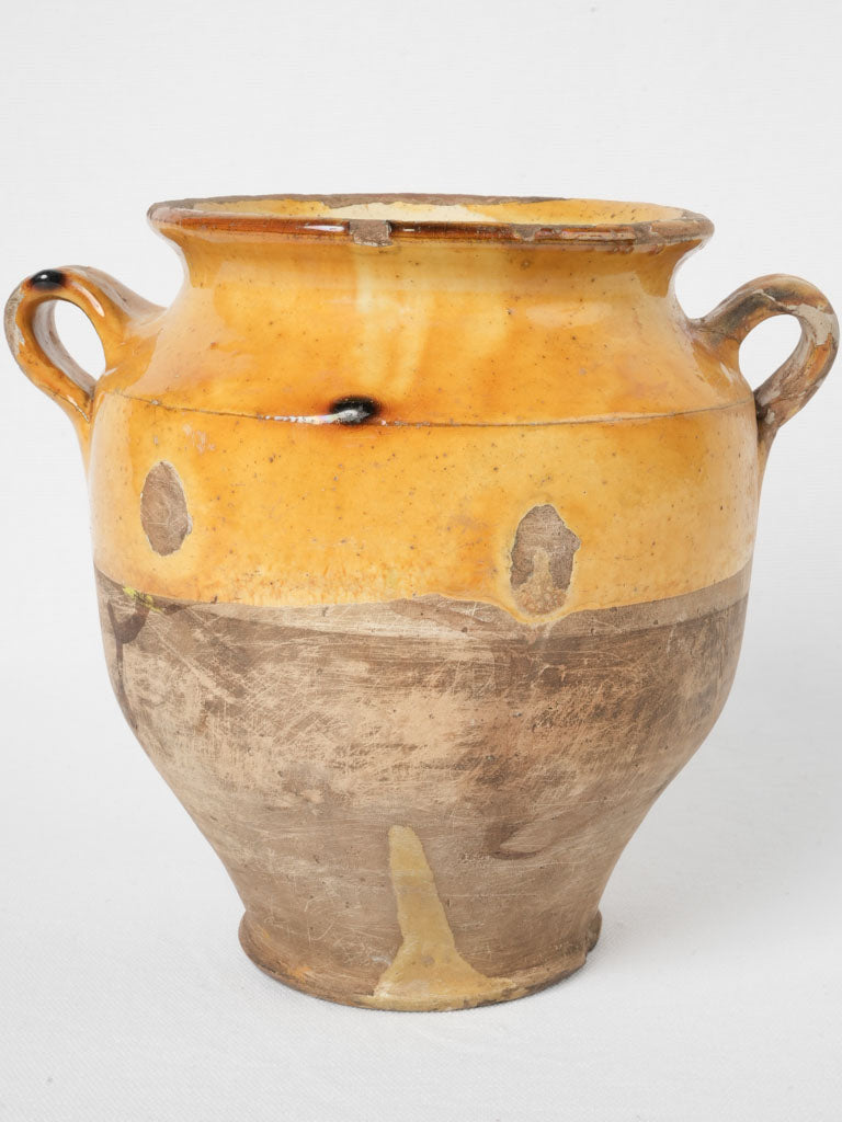 Classic timeworn French confit vessel