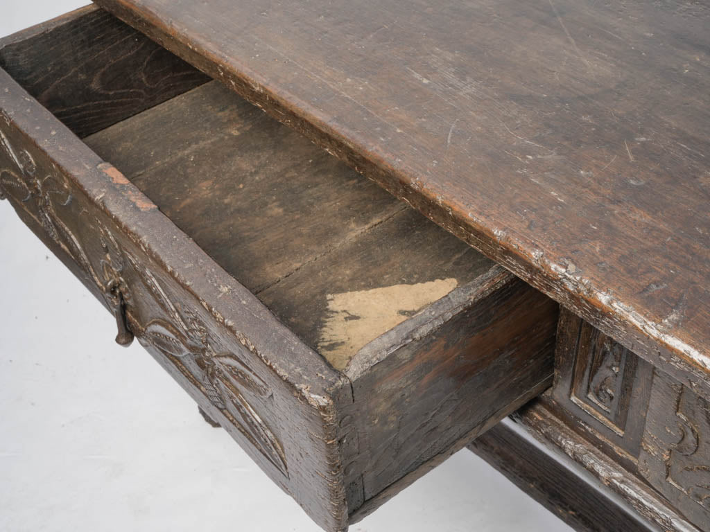 Timeworn patina console table