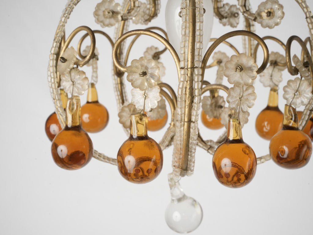 Charming Italian beaded garland chandelier