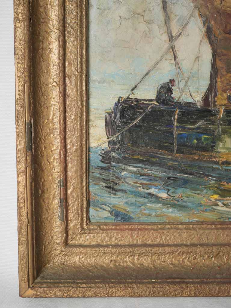 Antique seascape painting by Bissinger