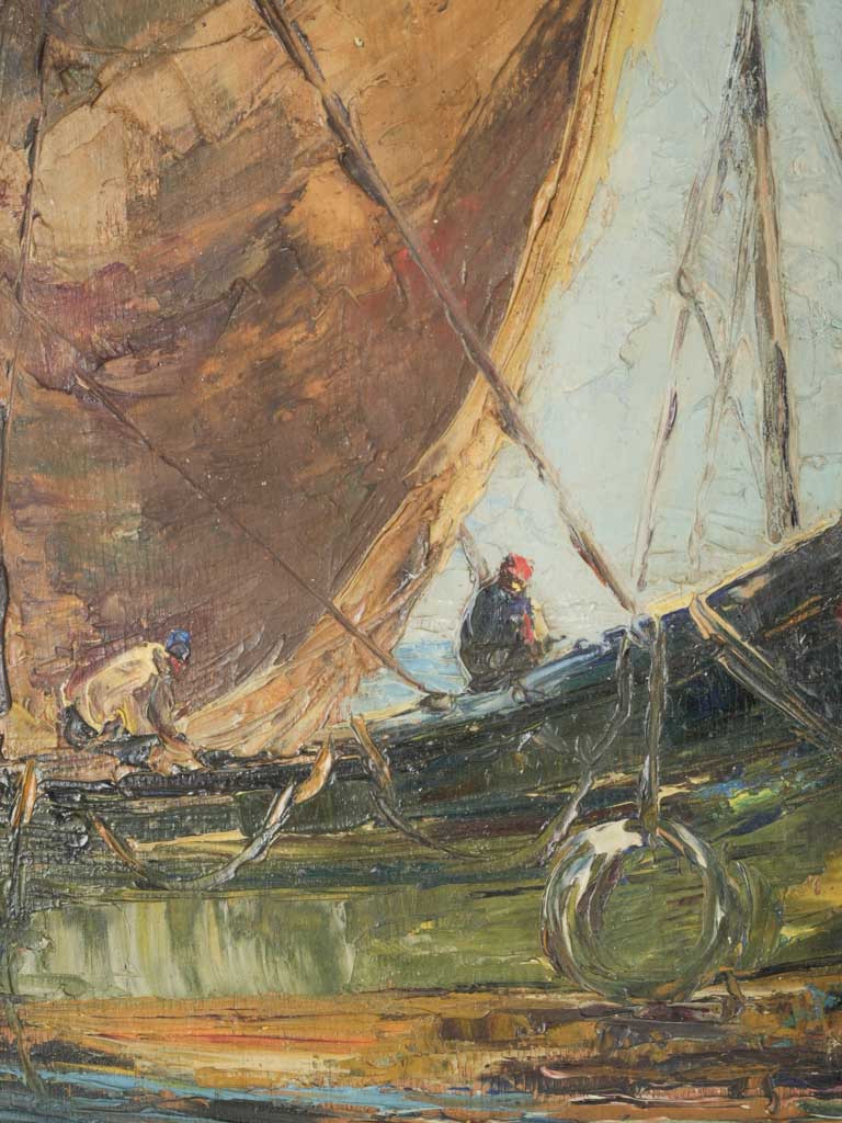 Distinctive French maritime oil painting