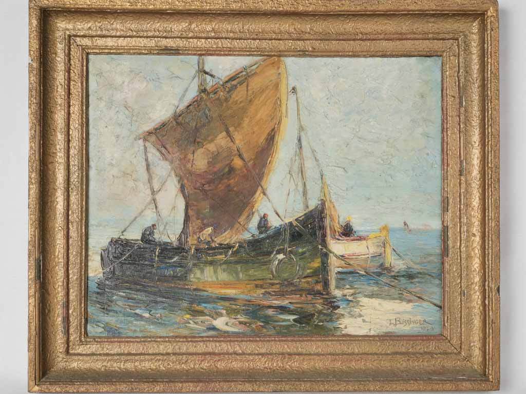 French impressionist seascape oil painting