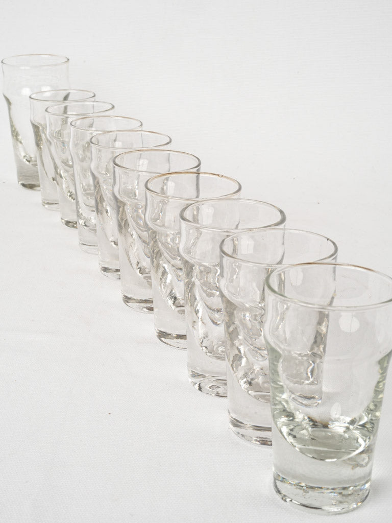 French café culture beer glass collection