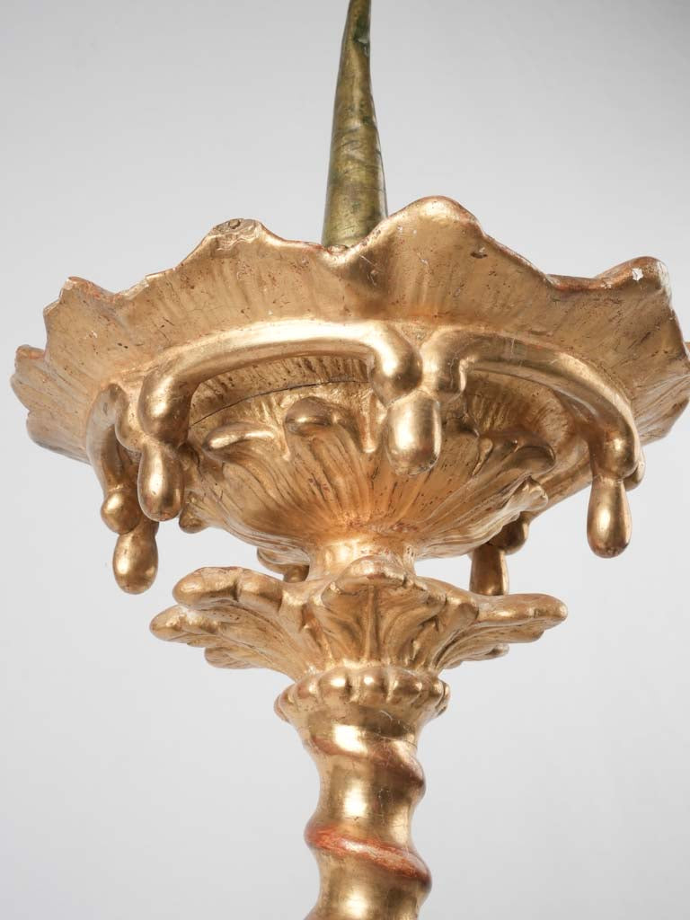 Heirloom-quality Italian gilded candlestick