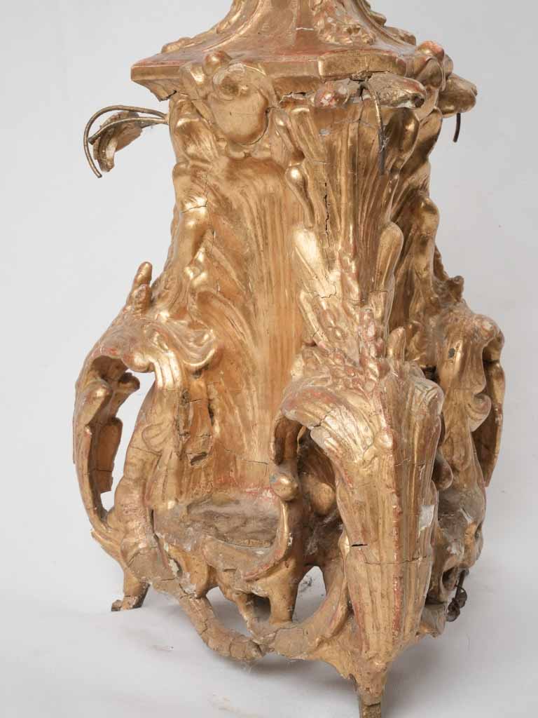 Classic carved acanthus leaf candlestick