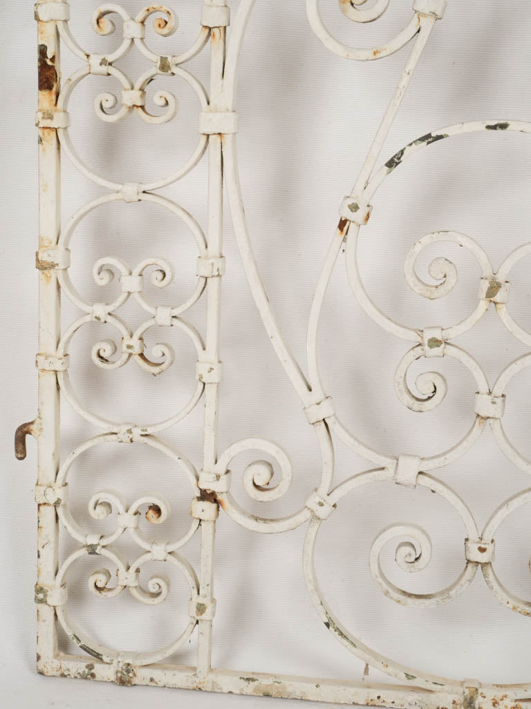 Classic white patina iron gates