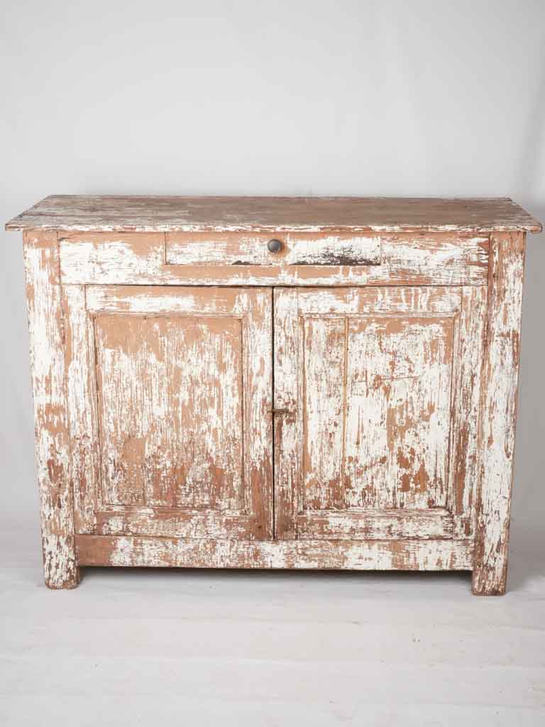 Weathered brown French wooden buffet