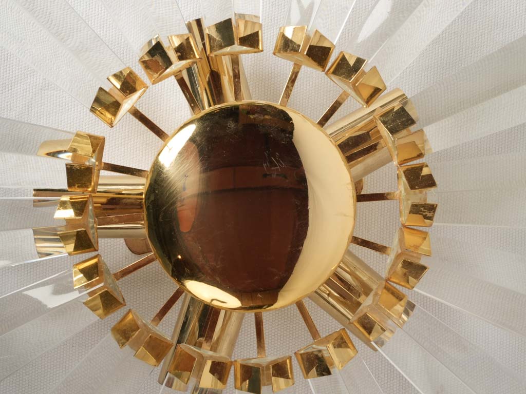 Retro gold sunburst sconces