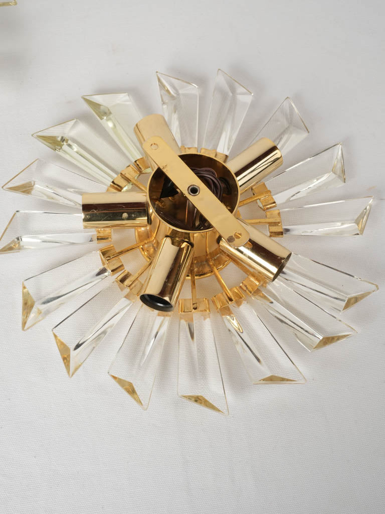 Charming 1960s glass wall sconces