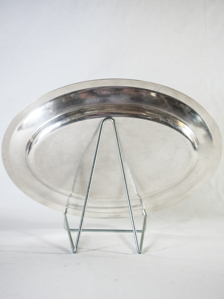 Elegant silver-plated meat serving tray