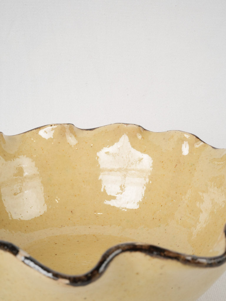 Pale yellow antique ceramic