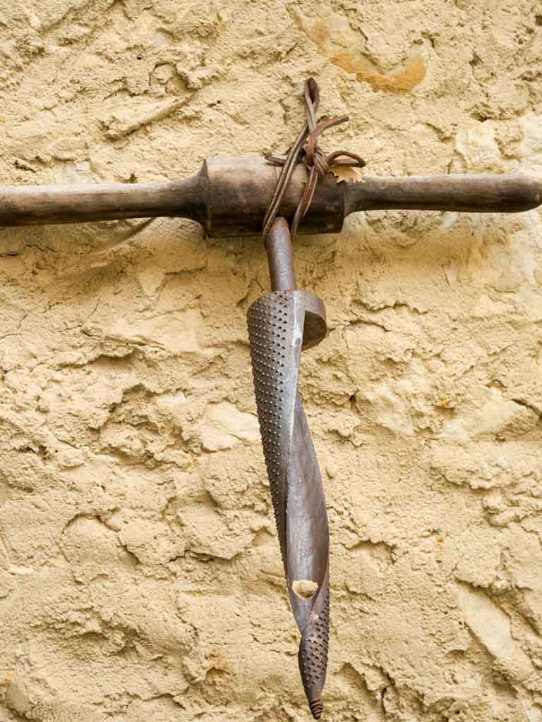 Rustic vineyard cork screw tool