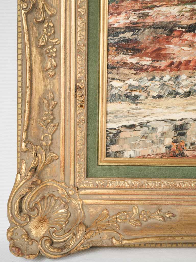 Antique gilded-frame landscape masterpiece