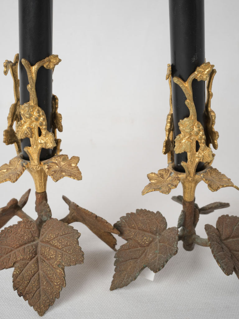 Vintage candle holders in ormolu and bronze