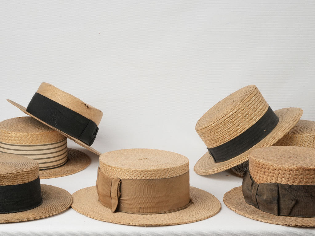 Parisian, collectible straw boater hats