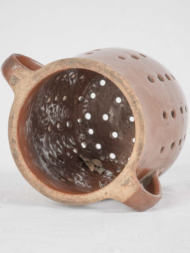 Rustic chocolate brown grilling pot