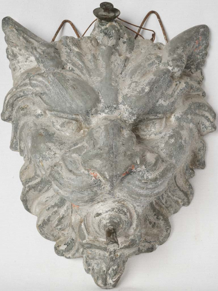 Salvaged 19th century lion fountainhead