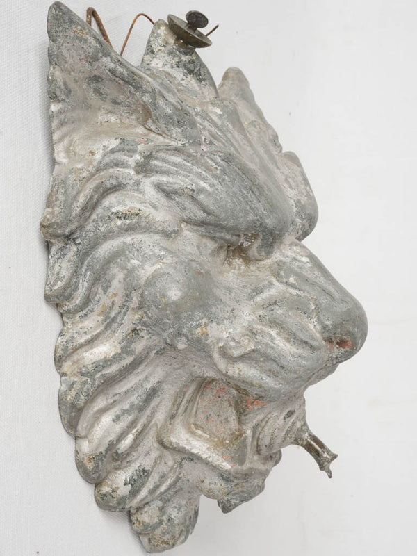 Antique zinc lion fountainhead