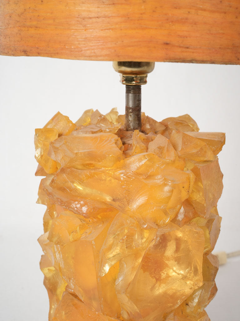 Warm Light Resin Rock Lamp