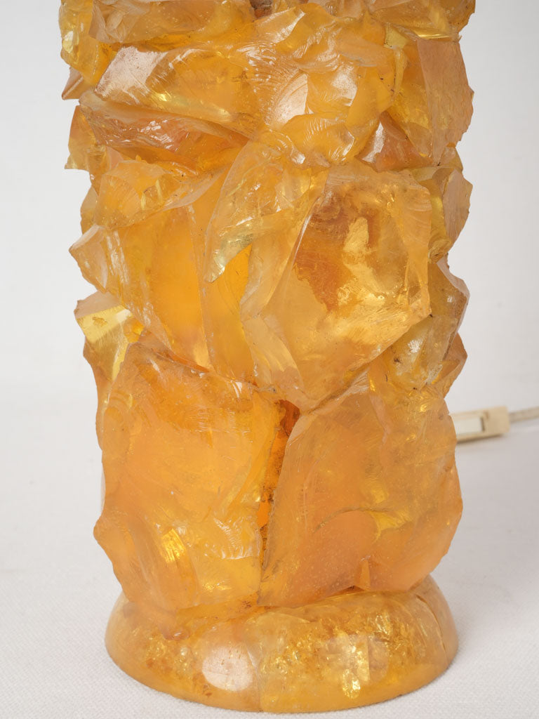 Translucent Orange Resin Lamp