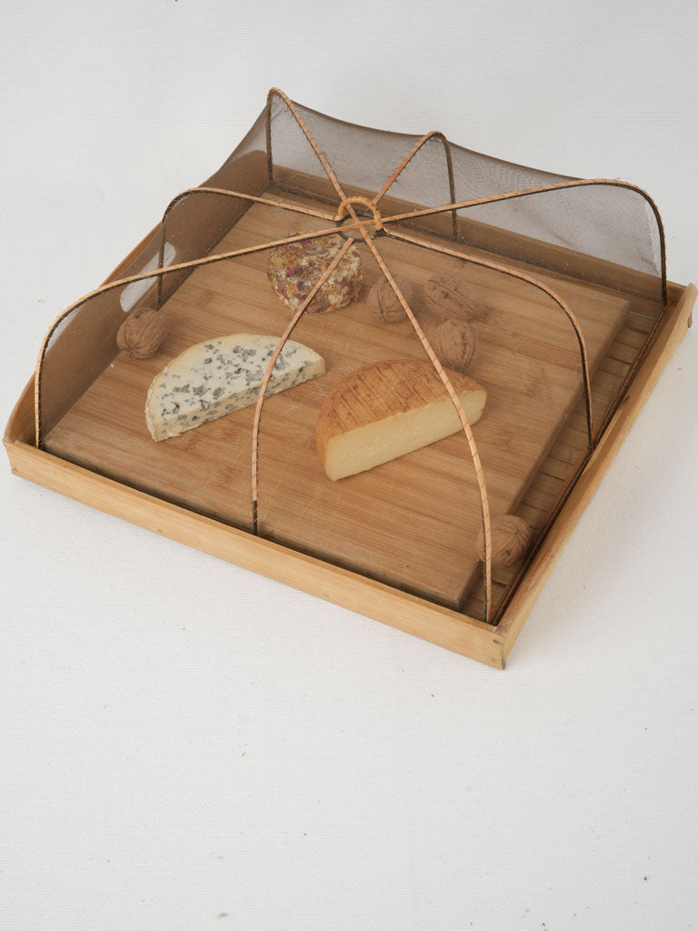 Elegant vintage cheese tray with cover