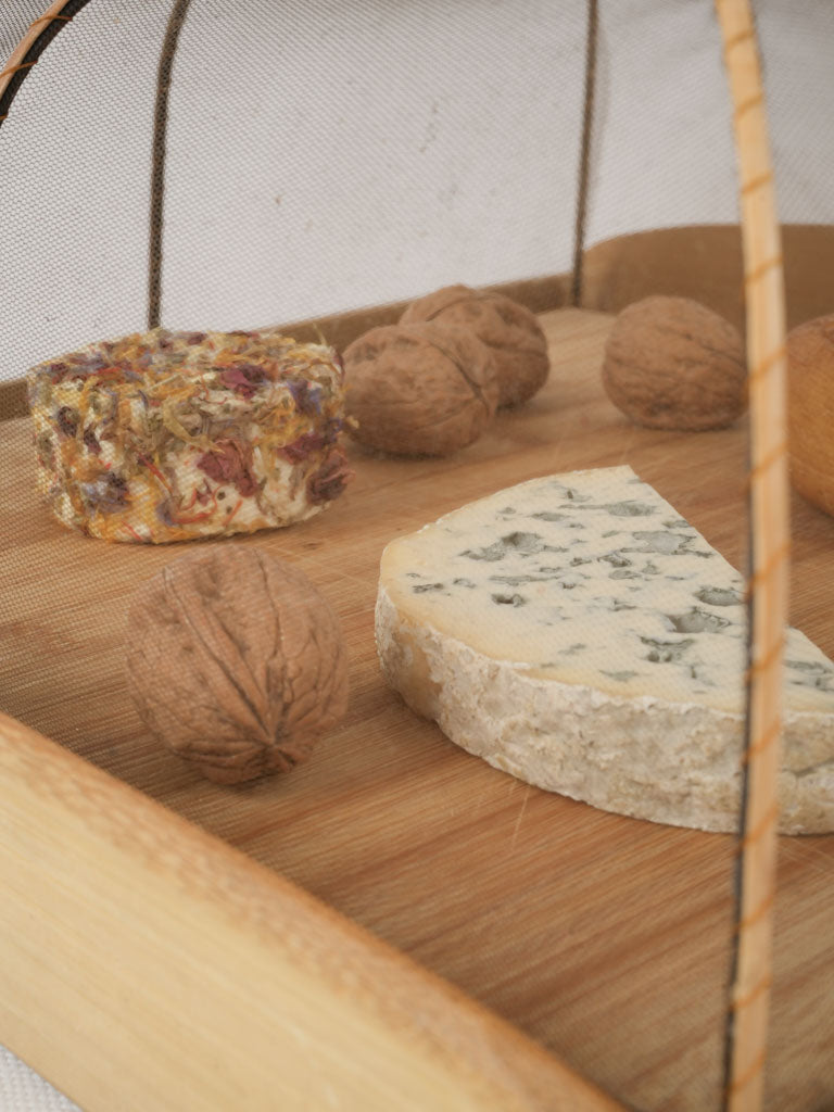 Charming rustic cheese board and lid