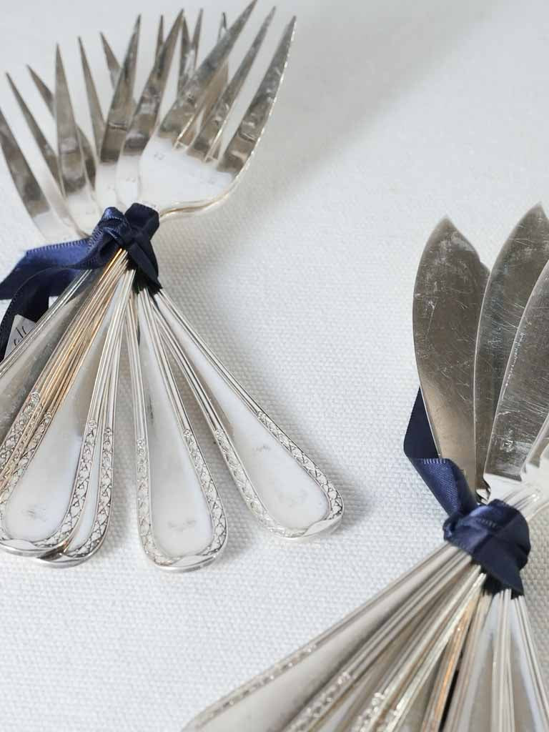 French 1950s elegant flatware gift set