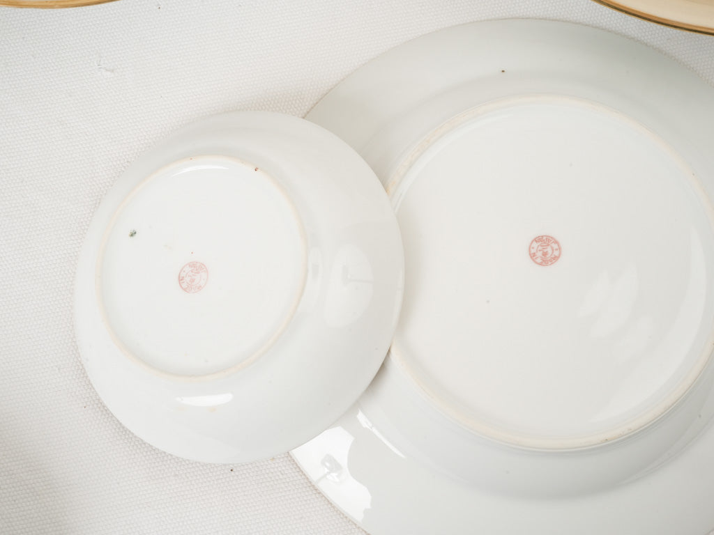 Timeless Japanese porcelain salad bowl  