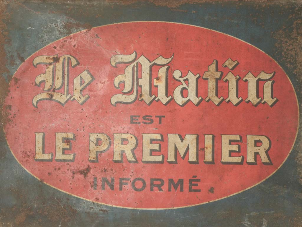 Rare "Le Matin" newspaper advertising