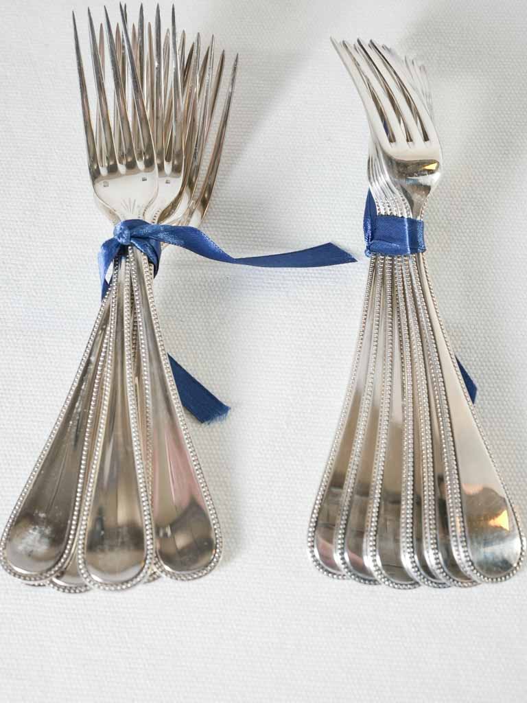 Vintage French flatware set for 12 people - Pearl