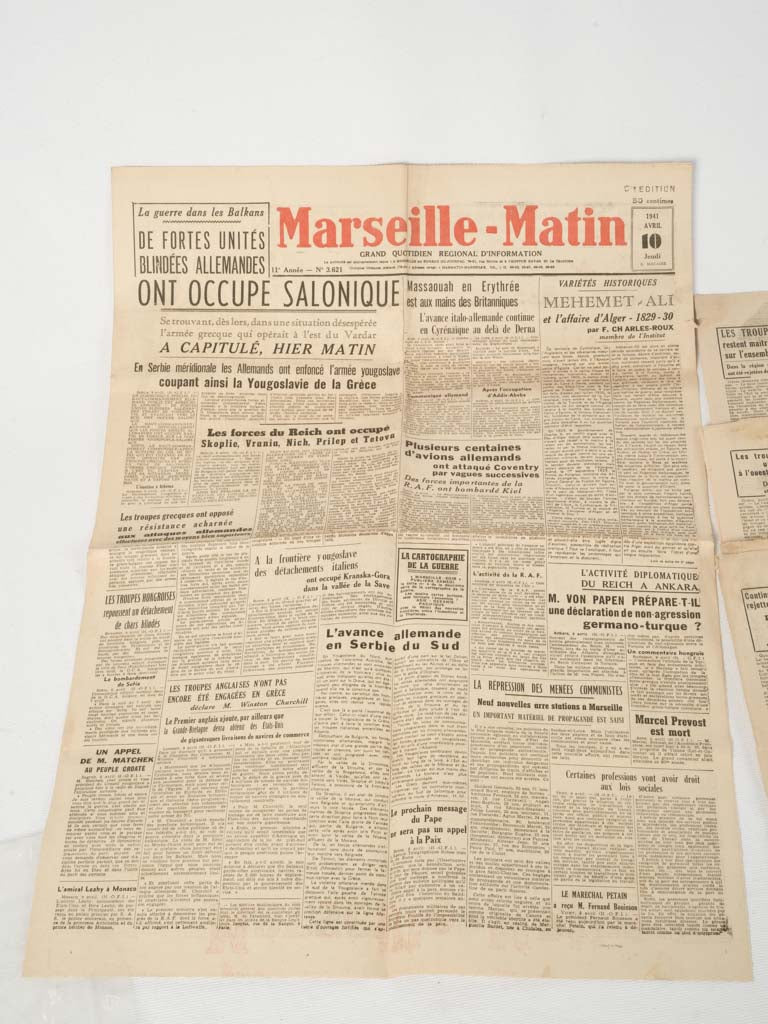 Historical Provence region newspaper collection