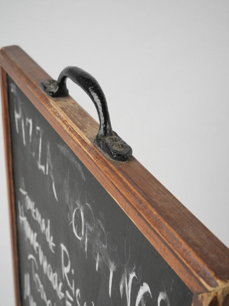 Vintage-inspired European bistro menu chalkboard