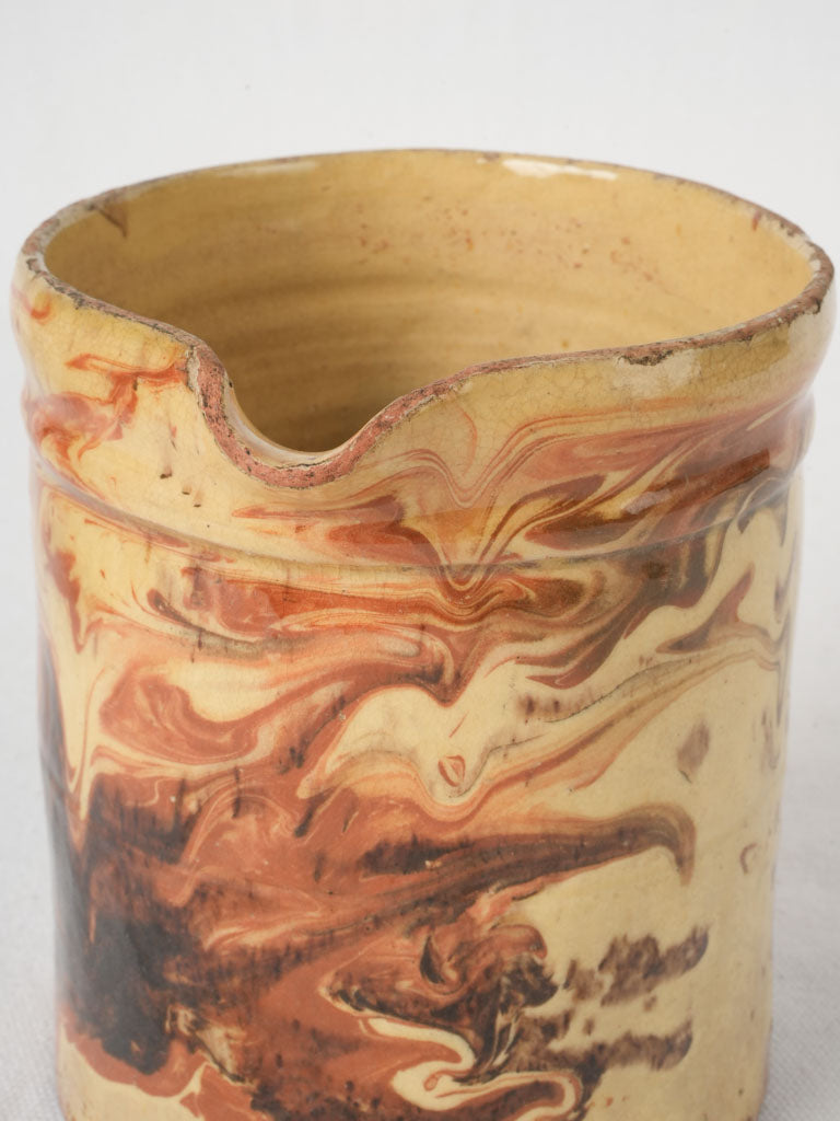 Decorative marbled ceramic jug