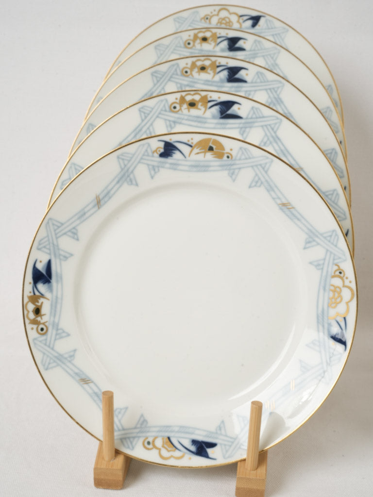 Elegant vintage porcelain plates set