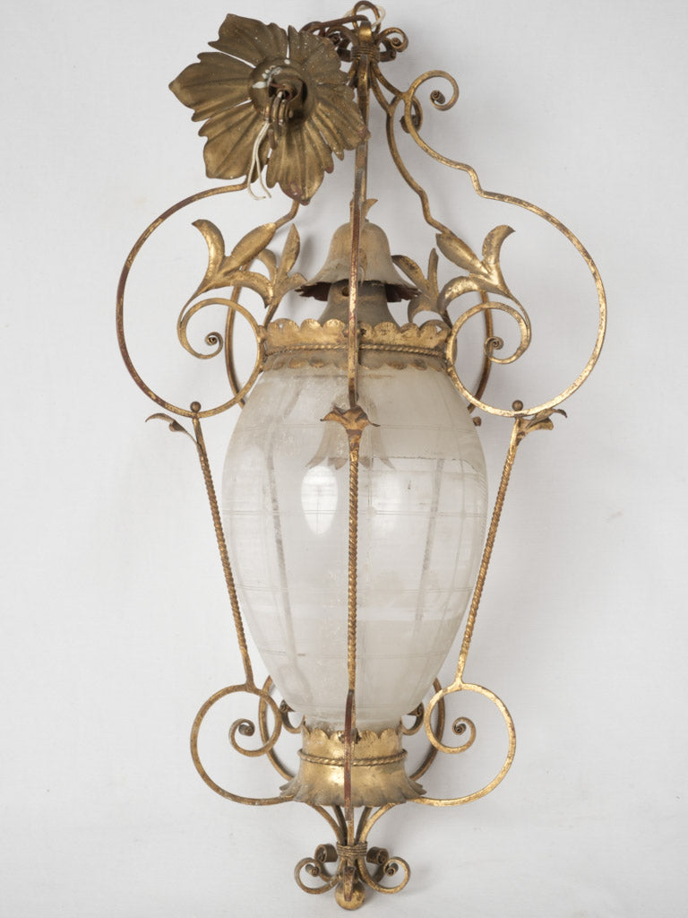 Unusual French lantern with patina