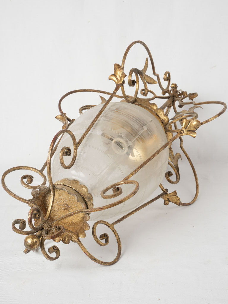 Stunning aged gold lantern chandelier