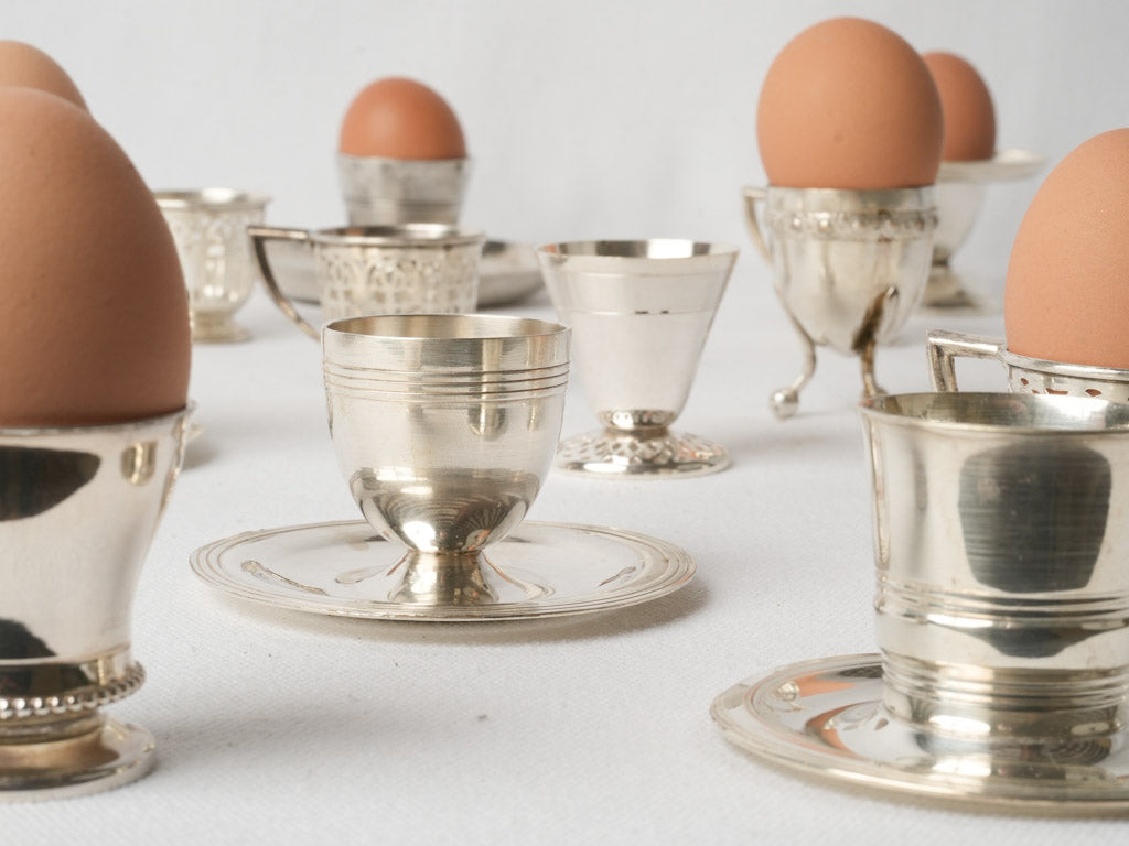 Exquisite antique French egg cups