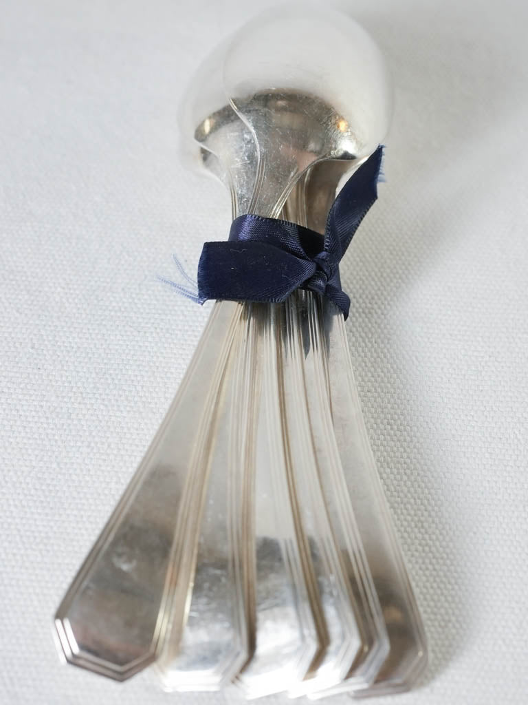 6 Christofle spoons - American