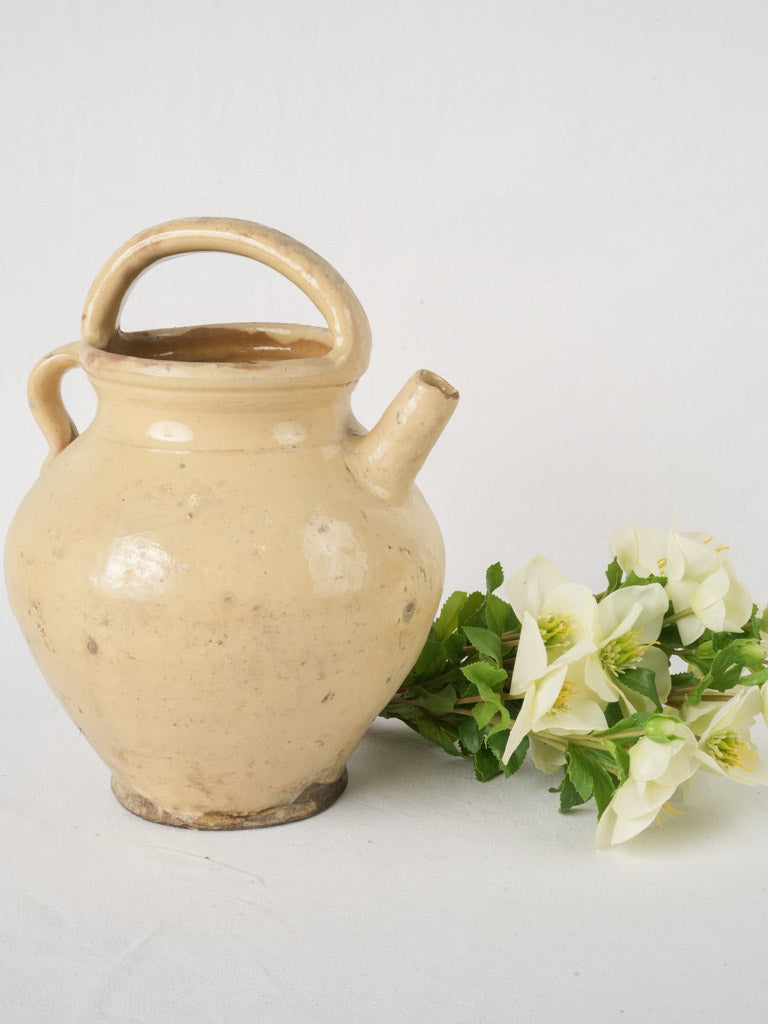 Rustic appeal yellow glazed jug