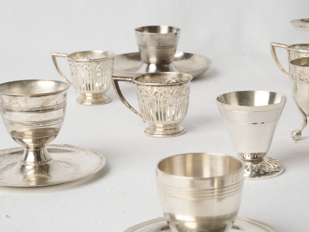 Graceful Chanteduc silver egg cups