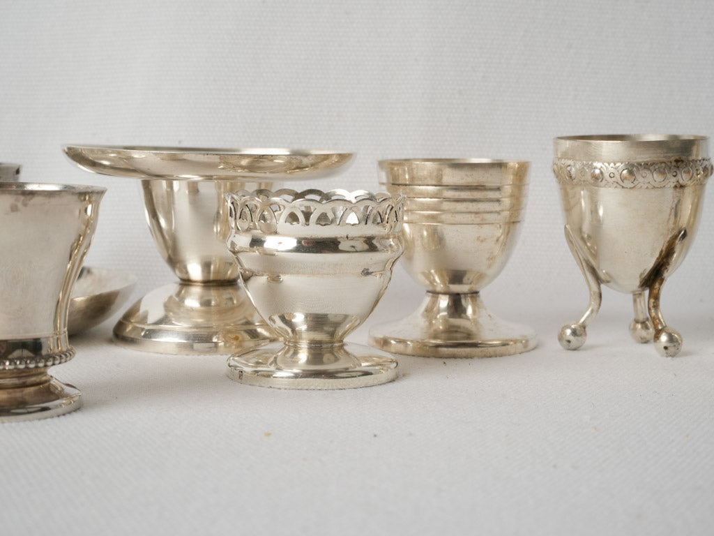 Vintage Chanteduc silver egg cups